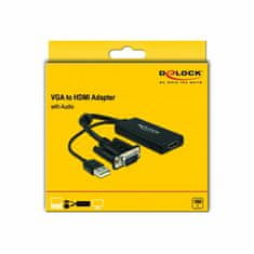 Delock adapter VGA M - HDMI Ž aktivni 25 cm 62668