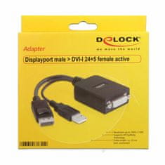 Delock Aktivni adapter DisplayPort-DVI 61855