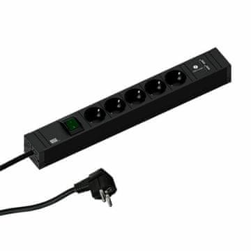 Bachmann razdjelnik za rack 5x220V Connect Line 2x USB A 2m
