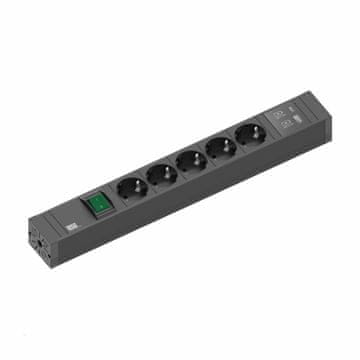 Bachmann razdjelnik za rack 5x220V Connect Line 2x USB A/C 2m