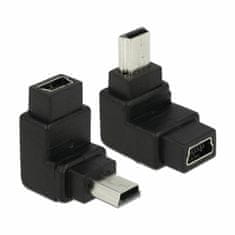 Delock adapter USB mini M-USB mini F kutni 65096