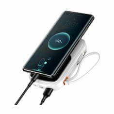BASEUS Prijenosna baterija 10.000 mAh 20 W PowerBank Lightning bijela PPQD060002