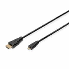 Digitus HDMI/D mikro kabel 1 m 4K crni AK-330115-010-S
