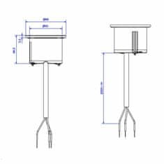 Bachmann PIX ugradbena utičnica 1x220V bijela bijela 2m 926.301