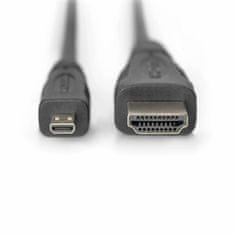 Digitus HDMI/D mikro kabel 1 m 4K crni AK-330115-010-S