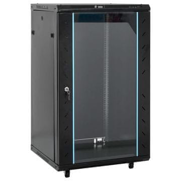 Vidaxl Serverski ormar, 18U, 19", IP20, crni, 60x60x100 cm