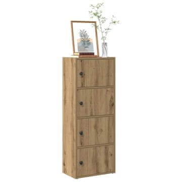 Vidaxl Polica za knjige, Artisan hrast, 40x24x102 cm