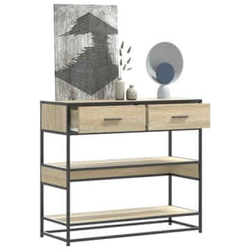 Vidaxl Konzolni stolić, hrast sonoma, 90x35x80 cm
