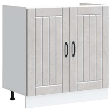 Vidaxl Donji ormarić za umivaonik Lucca boja betona konstruirano drvo