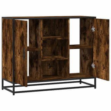 Vidaxl Ormarić dimljeni hrast 92x35x76 cm Materijal na bazi drva
