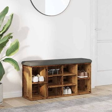 Vidaxl Klupa za cipele od starog drva 102 x 32 x 50 cm lijepljeno drvo