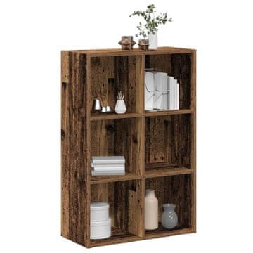 Vidaxl Polica za knjige, antikno drvo, 66x30x98 cm