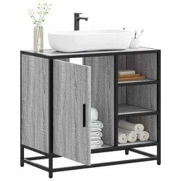 Vidaxl Ormarić za umivaonik, sivi hrast Sonoma, 65x33x60 cm