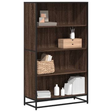 Vidaxl Polica za knjige, smeđi hrast, 80,5 x 35 x 139 cm, materijal na bazi drva