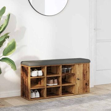 Vidaxl Klupa za cipele od starog drva 102 x 32 x 50 cm lijepljeno drvo