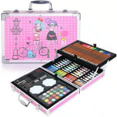 MG Art Suitcase Girl set za slikanje u koferu za djecu 145kom, ružičasta