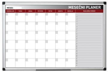 Bi-Office Mjesečni planer, 60 x 90 cm magnetski