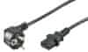 Napajni kabel Schuko C13, 0,5m crn