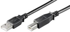 MicroConnect USB kabel A-B 2.0, 0,5m, crn 480Mbps