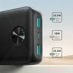 Joyroom Prijenosna baterija 20.000mAh 22.5W PowerBank crna JR-PBF16