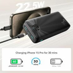 Joyroom Prijenosna baterija 20.000mAh 22.5W PowerBank crna JR-PBF16