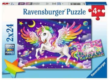Ravensburger Puzzle Jednorog i Pegaz, 2 x 24 dijela