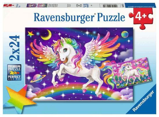 Ravensburger Puzzle Jednorog i Pegaz, 2 x 24 dijela