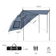 King Camp Šator - zaklon Compass Plus - sivi