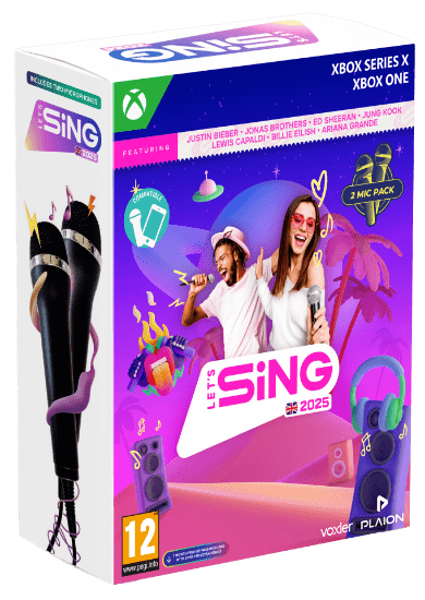 Igra Plaion Let&#39;s Sing 2025 Double Mic Bundle (Xbox)