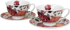 Duo Set 2 šalice + tanjurića Ruže, 250 ml porculan, poklon pakiranje, 4813
