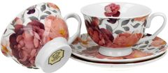 Duo Set 2 šalice + tanjurića Ruže, 250 ml porculan, poklon pakiranje, 4813