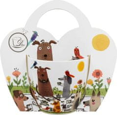 Duo Šalica Psić na pikniku, 460 ml, porculan, u elegantnom poklon pakiranju, 3876