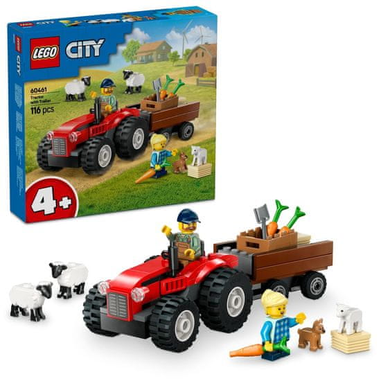 LEGO City 60461 Crveni traktor s prikolicom i ovce