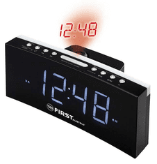 First Austria PRVA radio budilica sa velikim ekranom, projekcijom, kalendarom, plavim osvjetljenjem,