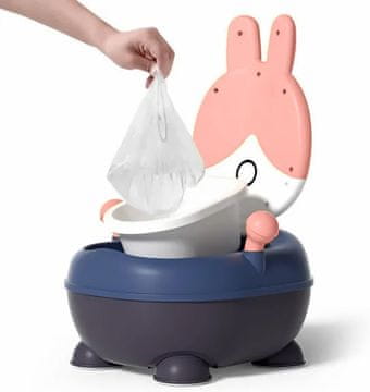 JOJOY® Dječja kahlica za navikavanje na WC, protuklizna i prijenosna, u obliku zeca | BUNNYPOTTY