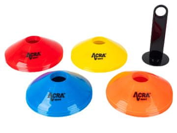 ACRAsport Set plosnatih čunjeva za trening u 4 boje