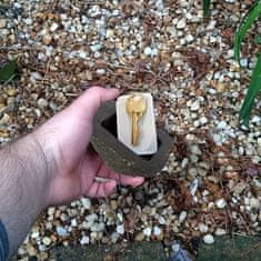 HOME & MARKER® Lažni kamen za skriveni ključ, vodootporni spremnik za rezervne ključeve za dvorište | KEYBLEND