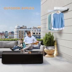 HOME & MARKER® Zidni sklopivi stalak za sušenje rublja, za balkon i kupaonicu, štedi prostor, do 10 kg | FOLDOWALL