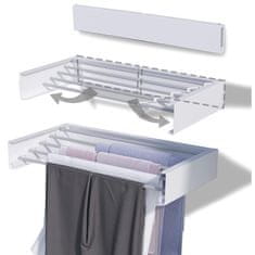 HOME & MARKER® Zidni sklopivi stalak za sušenje rublja, za balkon i kupaonicu, štedi prostor, do 10 kg | FOLDOWALL
