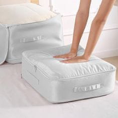HOME & MARKER® Samokompresijski organizator za odjeću, ušteda do 40 % prostora, vodootporan s ručkama | PACKMAX, L