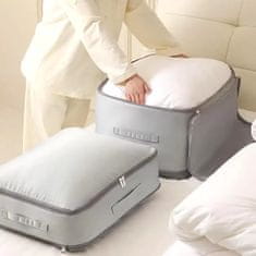 HOME & MARKER® Samokompresijski organizator za odjeću, ušteda do 40 % prostora, vodootporan s ručkama | PACKMAX, L