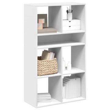 Vidaxl Polica za knjige, bijela, 66x31x112 cm, materijal na bazi drveta