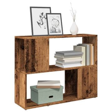 Vidaxl Polica za knjige/Pregrada za sobu Antikno drvo 80x24x63 cm