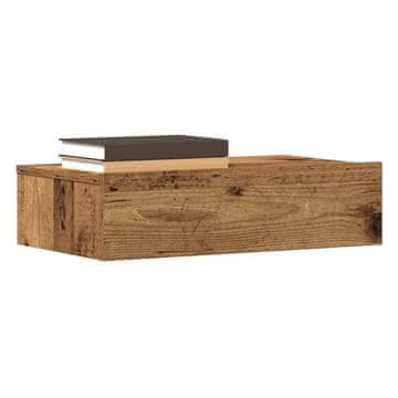Vidaxl Noćni ormarić Antikno drvo 60x35 cm Materijal na bazi drva
