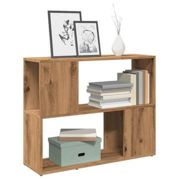 Vidaxl Polica za knjige/Pregrada za sobu Artisan hrast 80x24x63 cm