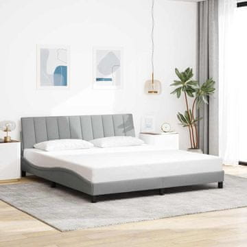 Vidaxl Okvir kreveta bez madraca svijetlo sivi 180x200 cm presvučen tkaninom