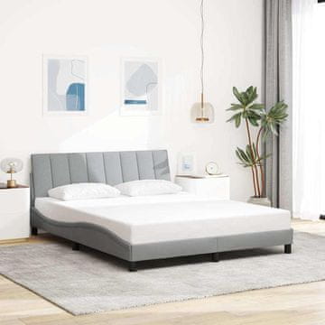Vidaxl Okvir kreveta bez madraca svijetlo sivi 160x200 cm presvučen tkaninom
