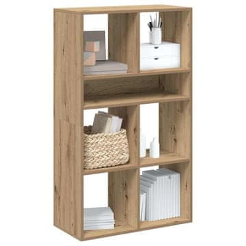 Vidaxl Polica za knjige Artisan hrast materijal na bazi drveta