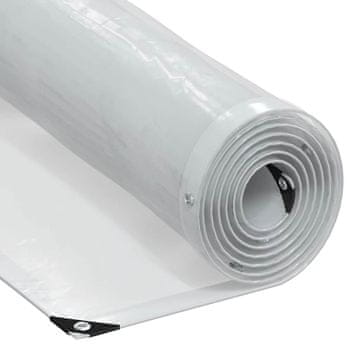 Vidaxl Prozirna cerada s ušicama za vezice 5x10 m polietilen