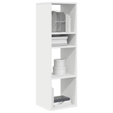 Vidaxl Polica za knjige, bijela, 34x31x112 cm, materijal na bazi drva